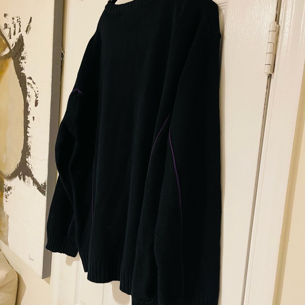 Men’s FedEx Stan Herman Full Zip Black/Purple Sweater Workwear Jacket Size XL - Picture 8 of 9